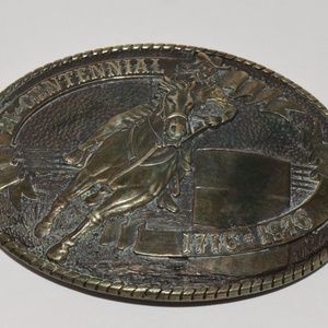 Tony Lama Bicentennial Barrel Racing Belt Buckle